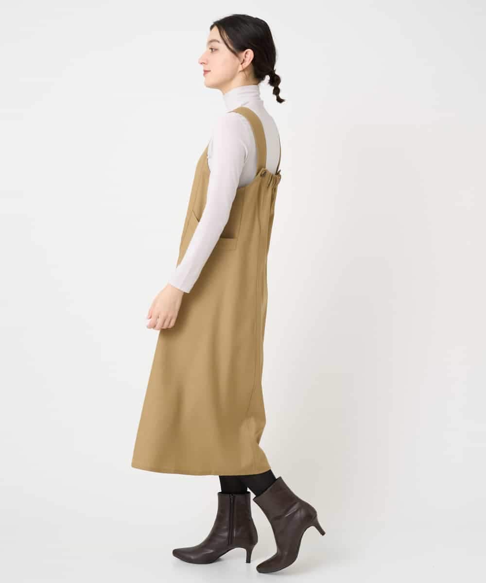 NHECF84360 GIANNI LO GIUDICE(小さいサイズ)(メゾン ドゥ サンク) ウール混デニム前後2WAYジャンパースカート ベージュ