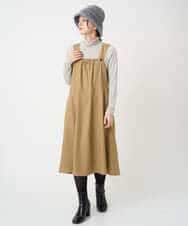 NHECF84360 GIANNI LO GIUDICE(小さいサイズ)(メゾン ドゥ サンク) ウール混デニム前後2WAYジャンパースカート ベージュ