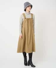 NHECF84360 GIANNI LO GIUDICE(小さいサイズ)(メゾン ドゥ サンク) ウール混デニム前後2WAYジャンパースカート ベージュ