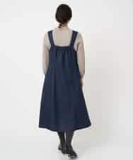 NHECF84360 GIANNI LO GIUDICE(小さいサイズ)(メゾン ドゥ サンク) ウール混デニム前後2WAYジャンパースカート ベージュ