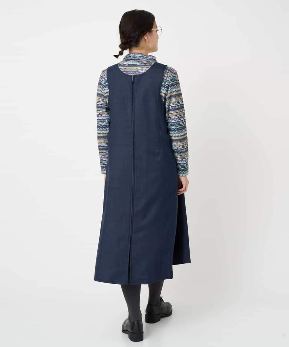 NHECF84360 GIANNI LO GIUDICE(小さいサイズ)(メゾン ドゥ サンク) ウール混デニム前後2WAYジャンパースカート ベージュ