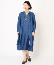 NHEEA32290 GIANNI LO GIUDICE(小さいサイズ)(メゾン ドゥ サンク) フリクションデニムジャンパースカート ネイビー