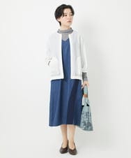 NHEEA32290 GIANNI LO GIUDICE(小さいサイズ)(メゾン ドゥ サンク) フリクションデニムジャンパースカート ネイビー