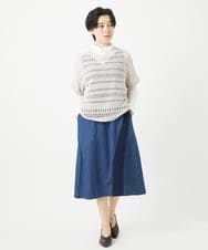 NHEEA32290 GIANNI LO GIUDICE(小さいサイズ)(メゾン ドゥ サンク) フリクションデニムジャンパースカート ネイビー