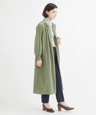 NHEEX83290 GIANNI LO GIUDICE(小さいサイズ)(メゾン ドゥ サンク) ソローナハイゲージギャザーシャツワンピース カーキ