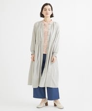 NHEEX83290 GIANNI LO GIUDICE(小さいサイズ)(メゾン ドゥ サンク) ソローナハイゲージギャザーシャツワンピース カーキ