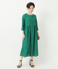 NHEGA22490 GIANNI LO GIUDICE(小さいサイズ)(メゾン ドゥ サンク) 小付き柄ワンピース グリーン系