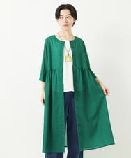NHEGA22490 GIANNI LO GIUDICE(小さいサイズ)(メゾン ドゥ サンク) 小付き柄ワンピース グリーン系