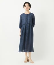 NHEGA22490 GIANNI LO GIUDICE(小さいサイズ)(メゾン ドゥ サンク) 小付き柄ワンピース グリーン系