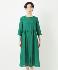 NHEGA22490 GIANNI LO GIUDICE(小さいサイズ)(メゾン ドゥ サンク) 小付き柄ワンピース グリーン系
