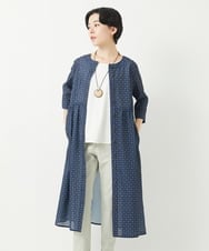NHEGA22490 GIANNI LO GIUDICE(小さいサイズ)(メゾン ドゥ サンク) 小付き柄ワンピース ネイビー系