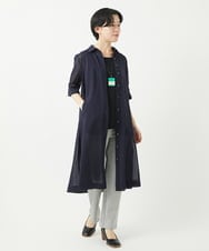 NHEGC85330 GIANNI LO GIUDICE(小さいサイズ)(メゾン ドゥ サンク) コットンオーガンジーシャツワンピース カーキ
