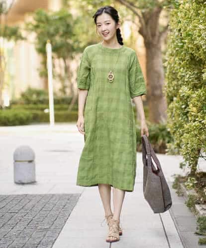 NHEGE53490 GIANNI LO GIUDICE(小さいサイズ) [セットアップ対応]シャドーチェックワンピース