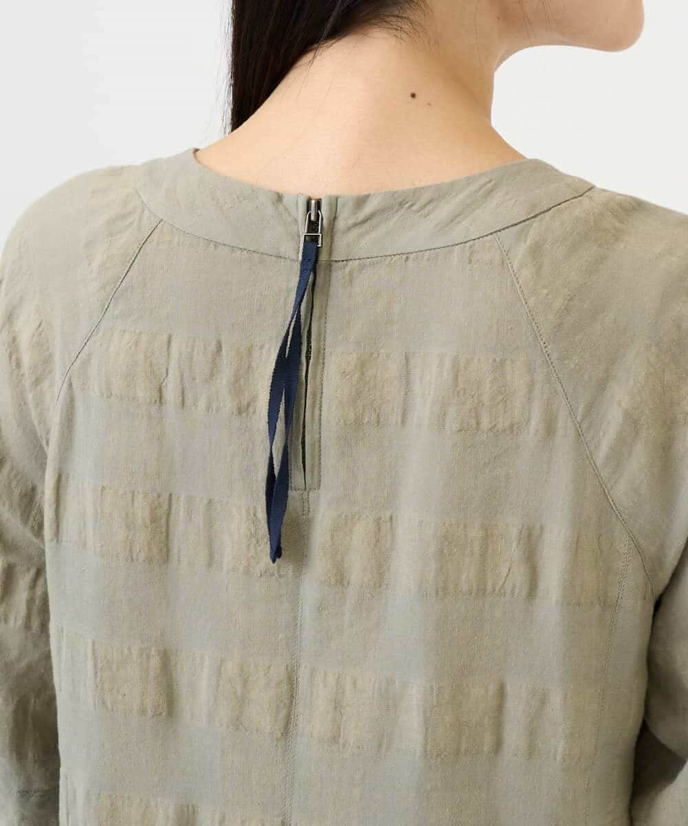 NHEGE53490 GIANNI LO GIUDICE(小さいサイズ)(メゾン ドゥ サンク) [セットアップ対応]シャドーチェックワンピース ベージュ