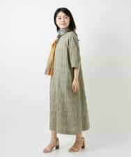 NHEGE53490 GIANNI LO GIUDICE(小さいサイズ)(メゾン ドゥ サンク) シャドーチェックワンピース ベージュ