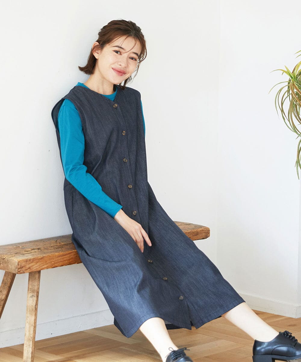 NHEGF85360 GIANNI LO GIUDICE(小さいサイズ) [セットアップ対応]デニムライクジャンパースカート