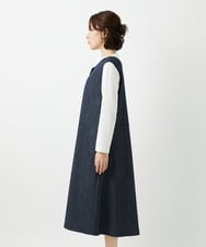 NHEGF85360 GIANNI LO GIUDICE(小さいサイズ)(メゾン ドゥ サンク) [セットアップ対応]デニムライクジャンパースカート ネイビー