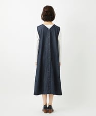 NHEGF85360 GIANNI LO GIUDICE(小さいサイズ)(メゾン ドゥ サンク) [セットアップ対応]デニムライクジャンパースカート ネイビー