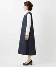 NHEGF85360 GIANNI LO GIUDICE(小さいサイズ)(メゾン ドゥ サンク) [セットアップ対応]デニムライクジャンパースカート ネイビー