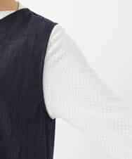 NHEGF85360 GIANNI LO GIUDICE(小さいサイズ)(メゾン ドゥ サンク) [セットアップ対応]デニムライクジャンパースカート ネイビー