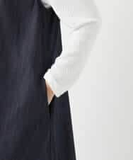 NHEGF85360 GIANNI LO GIUDICE(小さいサイズ)(メゾン ドゥ サンク) [セットアップ対応]デニムライクジャンパースカート ネイビー