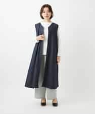 NHEGF85360 GIANNI LO GIUDICE(小さいサイズ)(メゾン ドゥ サンク) [セットアップ対応]デニムライクジャンパースカート ネイビー