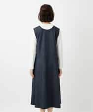 NHEGF85360 GIANNI LO GIUDICE(小さいサイズ)(メゾン ドゥ サンク) [セットアップ対応]デニムライクジャンパースカート ネイビー