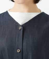 NHEGF85360 GIANNI LO GIUDICE(小さいサイズ)(メゾン ドゥ サンク) [セットアップ対応]デニムライクジャンパースカート ネイビー