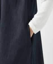 NHEGF85360 GIANNI LO GIUDICE(小さいサイズ)(メゾン ドゥ サンク) [セットアップ対応]デニムライクジャンパースカート ネイビー