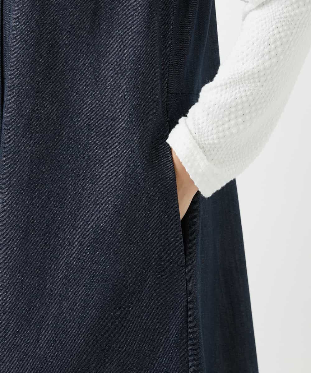 NHEGF85360 GIANNI LO GIUDICE(小さいサイズ)(メゾン ドゥ サンク) [セットアップ対応]デニムライクジャンパースカート ネイビー