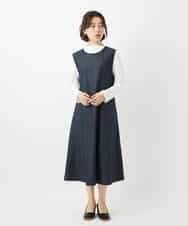 NHEGF85360 GIANNI LO GIUDICE(小さいサイズ)(メゾン ドゥ サンク) [セットアップ対応]デニムライクジャンパースカート ネイビー