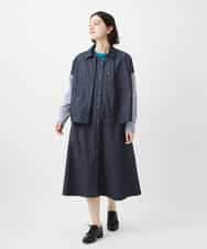 NHEGF85360 GIANNI LO GIUDICE(小さいサイズ)(メゾン ドゥ サンク) [セットアップ対応]デニムライクジャンパースカート ネイビー