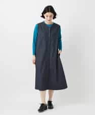 NHEGF85360 GIANNI LO GIUDICE(小さいサイズ)(メゾン ドゥ サンク) [セットアップ対応]デニムライクジャンパースカート ネイビー