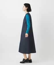 NHEGF85360 GIANNI LO GIUDICE(小さいサイズ)(メゾン ドゥ サンク) [セットアップ対応]デニムライクジャンパースカート ネイビー