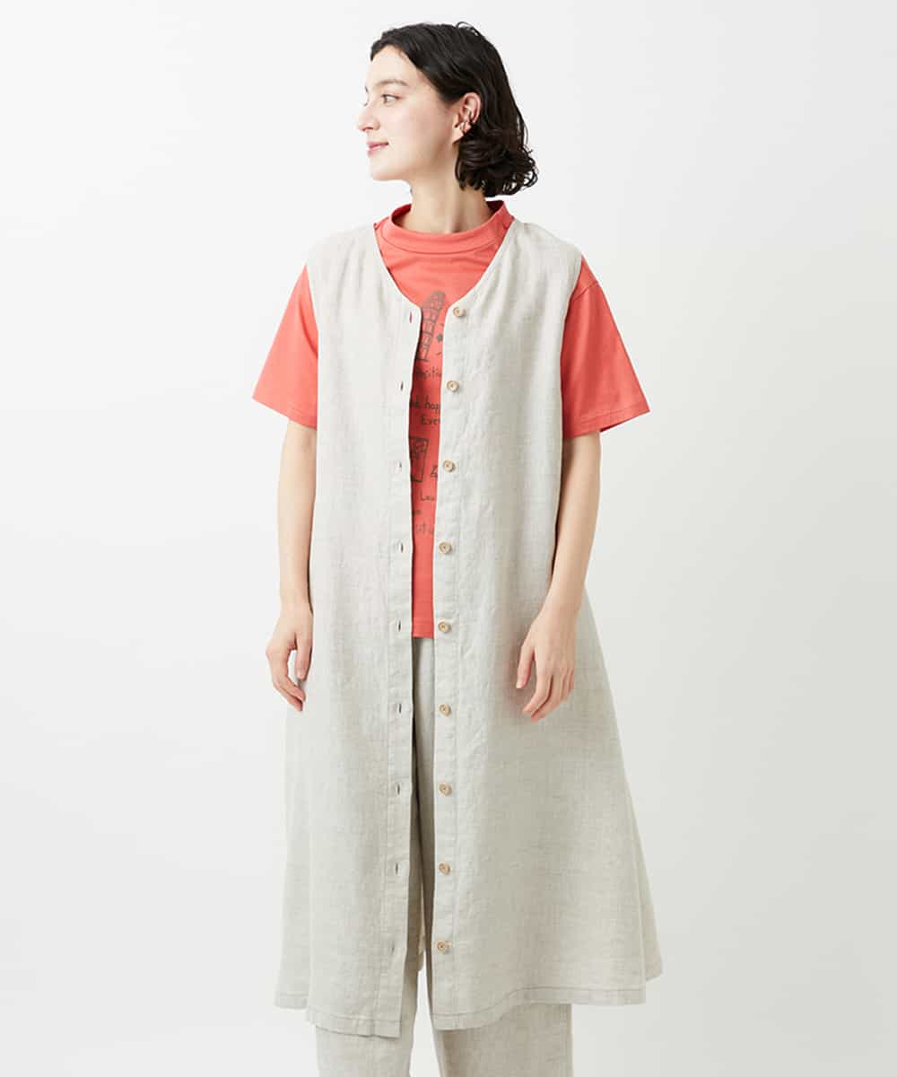 NHEGF87390 GIANNI LO GIUDICE(小さいサイズ) デニム調リネンジャンパースカート