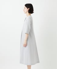 NHEGF88330 GIANNI LO GIUDICE(小さいサイズ)(メゾン ドゥ サンク) [セットアップ対応]リネンライクワンピース ライトグレー