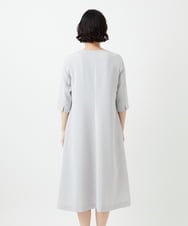 NHEGF88330 GIANNI LO GIUDICE(小さいサイズ)(メゾン ドゥ サンク) [セットアップ対応]リネンライクワンピース ライトグレー