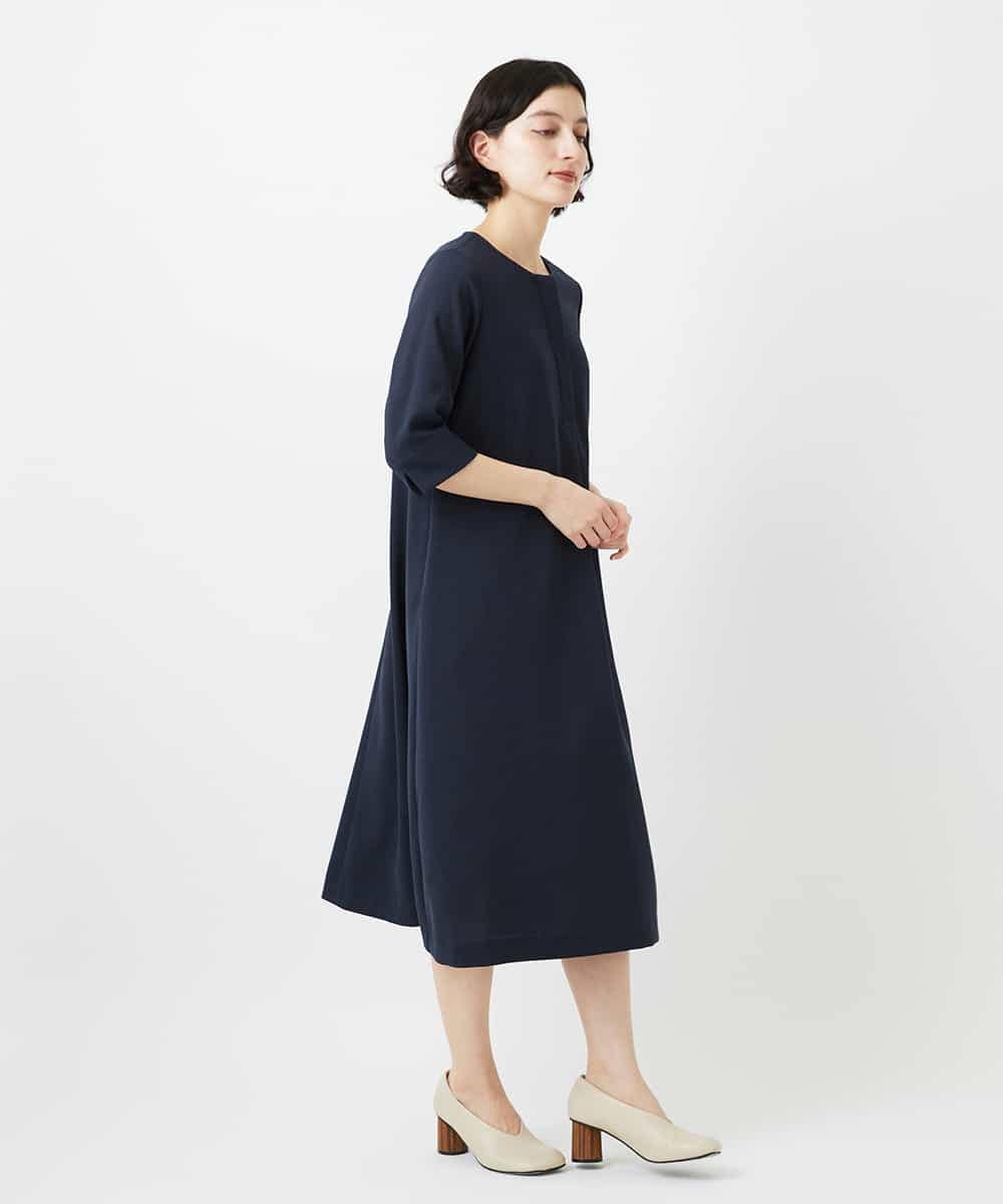 NHEGF88330 GIANNI LO GIUDICE(小さいサイズ)(メゾン ドゥ サンク) [セットアップ対応]リネンライクワンピース ライトグレー