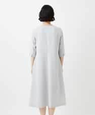 NHEGF88330 GIANNI LO GIUDICE(小さいサイズ)(メゾン ドゥ サンク) [セットアップ対応]リネンライクワンピース ライトグレー