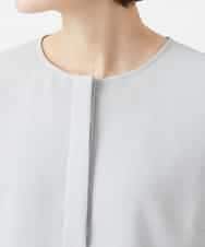 NHEGF88330 GIANNI LO GIUDICE(小さいサイズ)(メゾン ドゥ サンク) [セットアップ対応]リネンライクワンピース ライトグレー