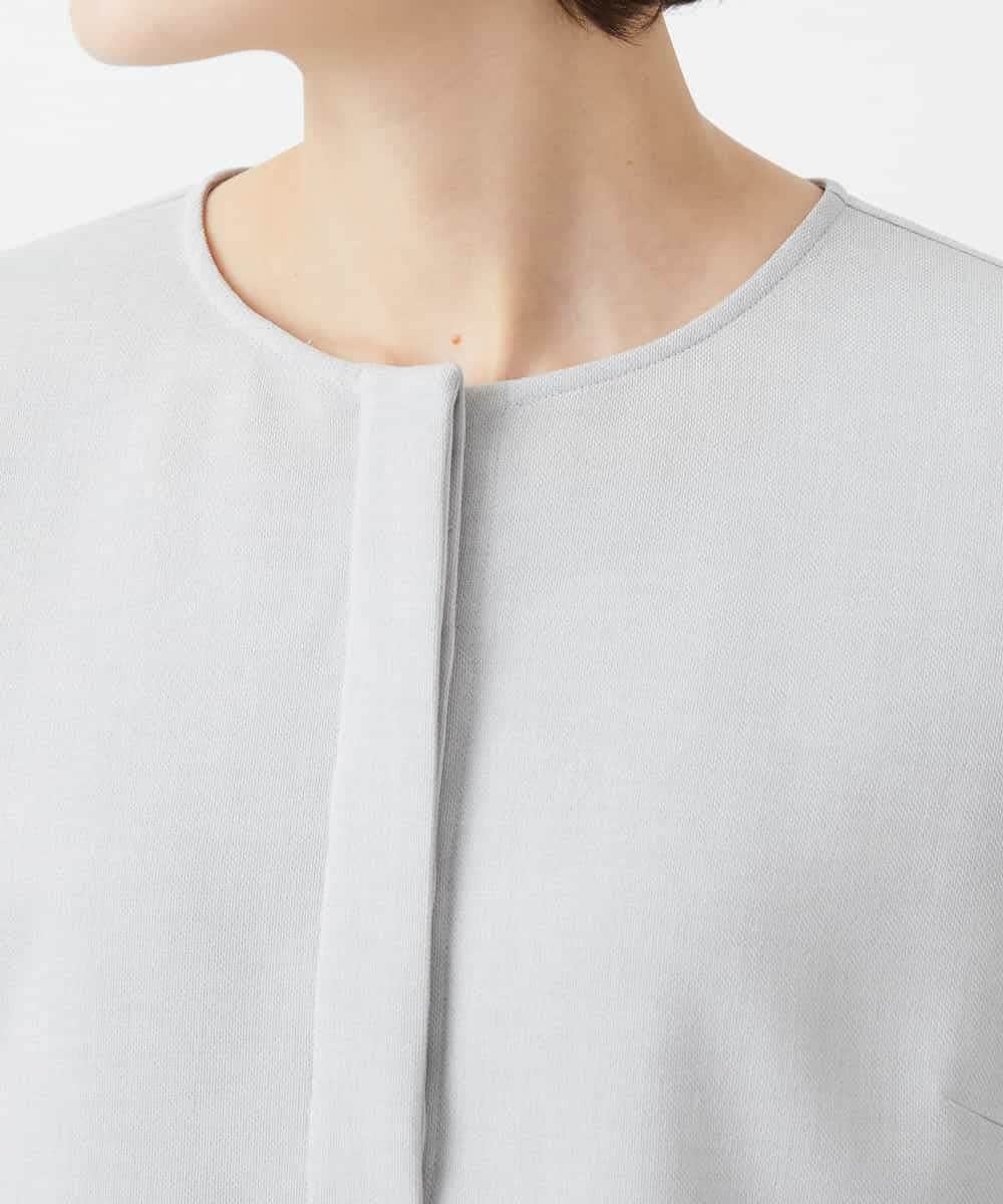 NHEGF88330 GIANNI LO GIUDICE(小さいサイズ)(メゾン ドゥ サンク) [セットアップ対応]リネンライクワンピース ライトグレー