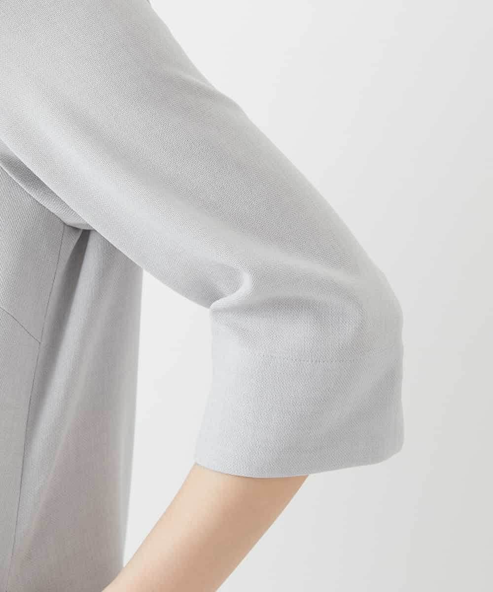 NHEGF88330 GIANNI LO GIUDICE(小さいサイズ)(メゾン ドゥ サンク) [セットアップ対応]リネンライクワンピース ライトグレー