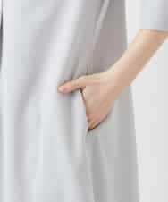 NHEGF88330 GIANNI LO GIUDICE(小さいサイズ)(メゾン ドゥ サンク) [セットアップ対応]リネンライクワンピース ライトグレー