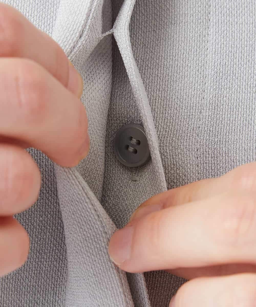 NHEGF88330 GIANNI LO GIUDICE(小さいサイズ)(メゾン ドゥ サンク) [セットアップ対応]リネンライクワンピース ライトグレー