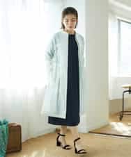 NHEGF88330 GIANNI LO GIUDICE(小さいサイズ)(メゾン ドゥ サンク) [セットアップ対応]リネンライクワンピース ライトグレー