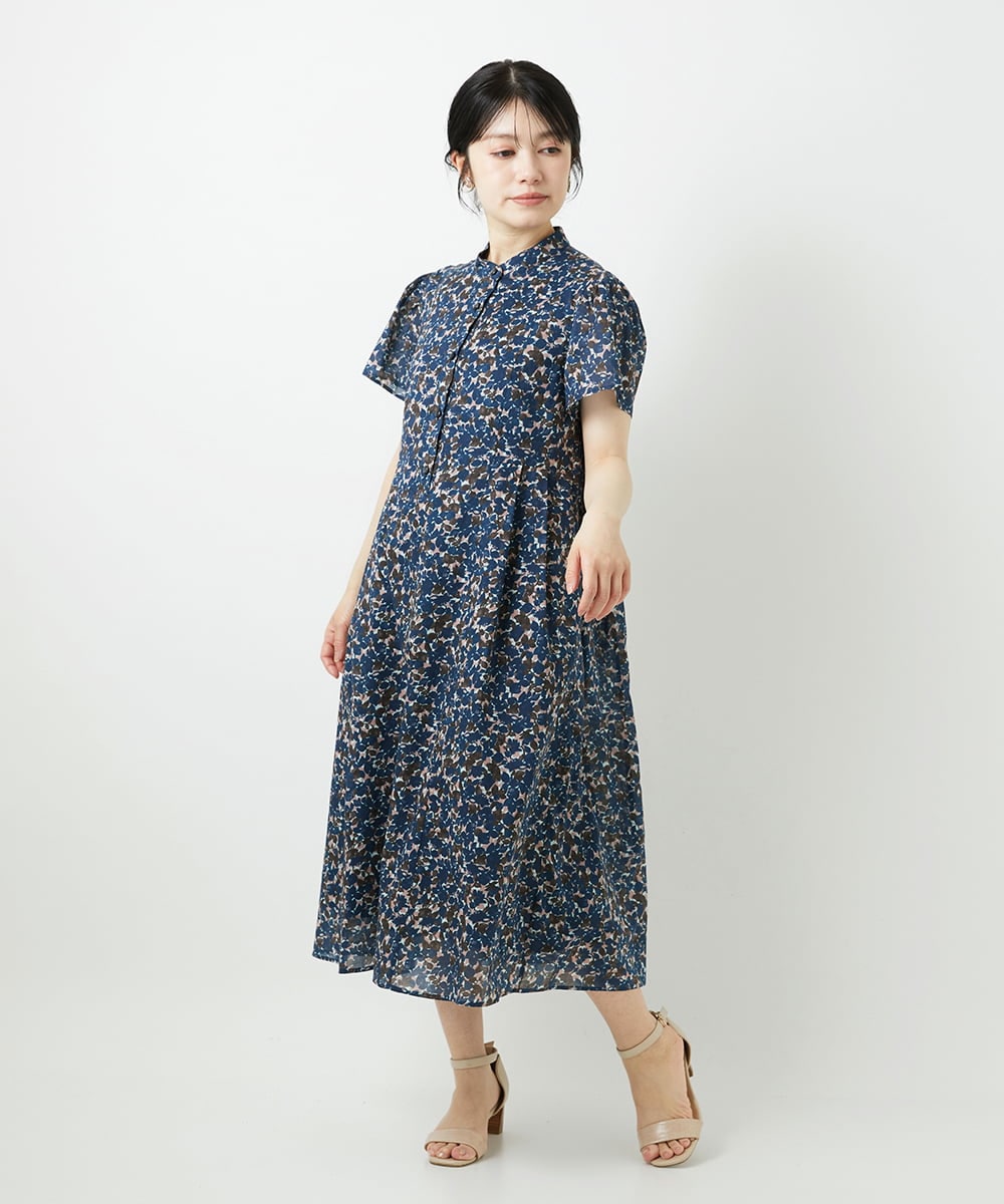 NHEGF94360 GIANNI LO GIUDICE(小さいサイズ)(メゾン ドゥ サンク) 小花プリントワンピース ベージュ系