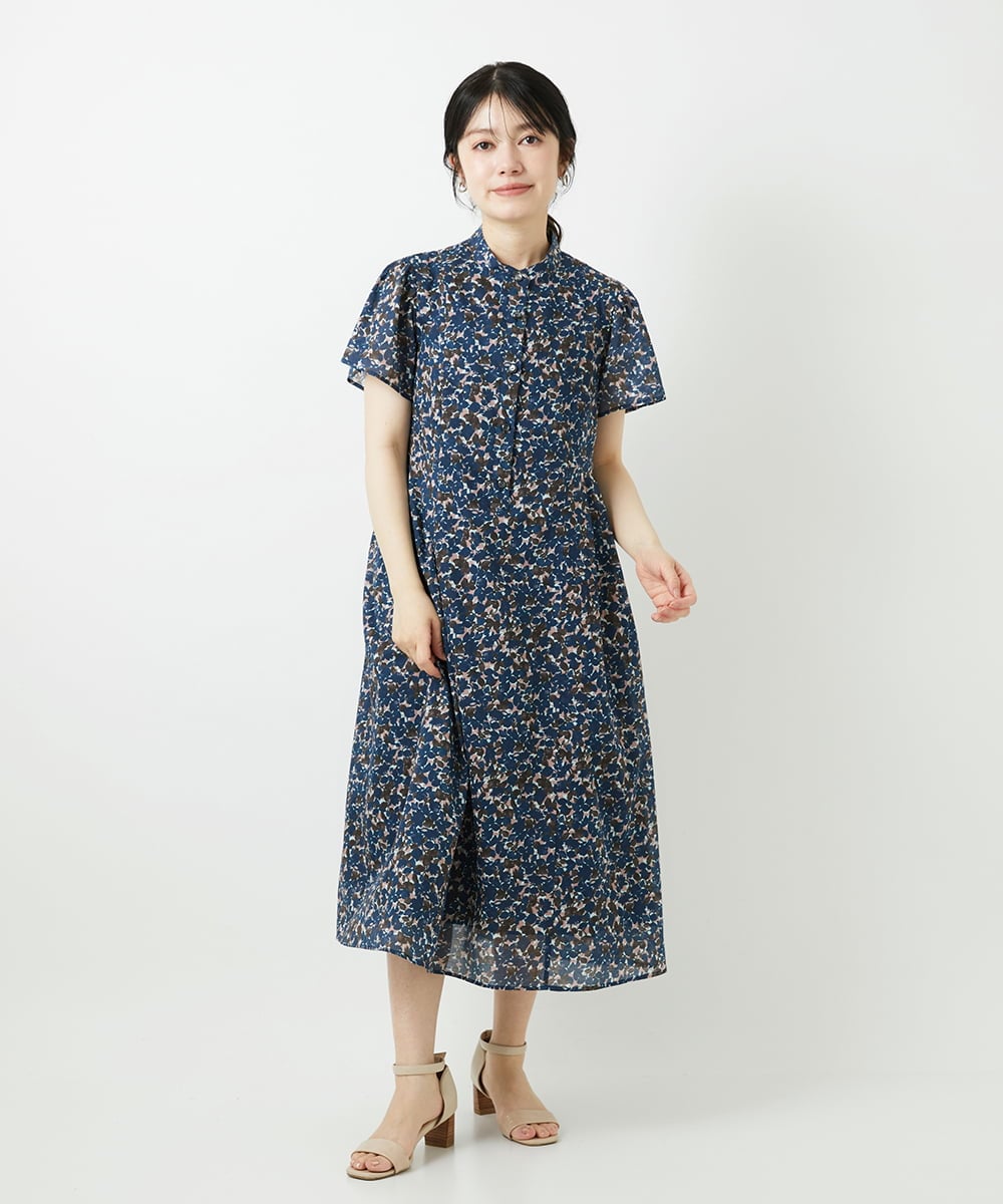 NHEGF94360 GIANNI LO GIUDICE(小さいサイズ)(メゾン ドゥ サンク) 小花プリントワンピース ベージュ系