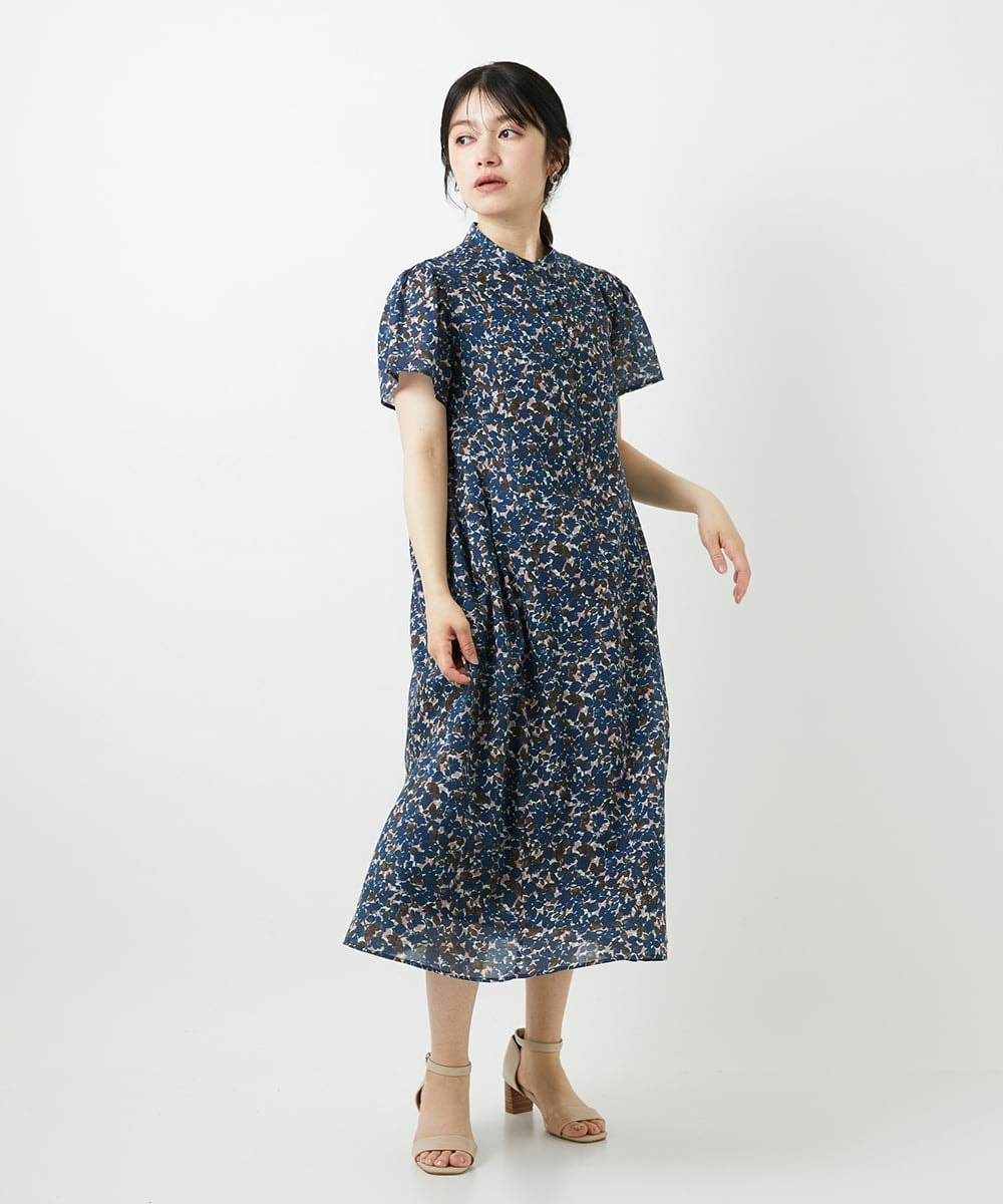 NHEGF94360 GIANNI LO GIUDICE(小さいサイズ)(メゾン ドゥ サンク) 小花プリントワンピース ベージュ系