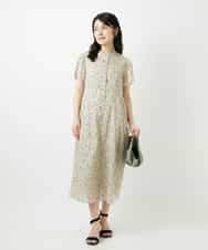NHEGF94360 GIANNI LO GIUDICE(小さいサイズ)(メゾン ドゥ サンク) 小花プリントワンピース ベージュ系