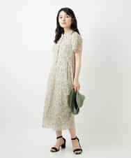 NHEGF94360 GIANNI LO GIUDICE(小さいサイズ)(メゾン ドゥ サンク) 小花プリントワンピース ベージュ系